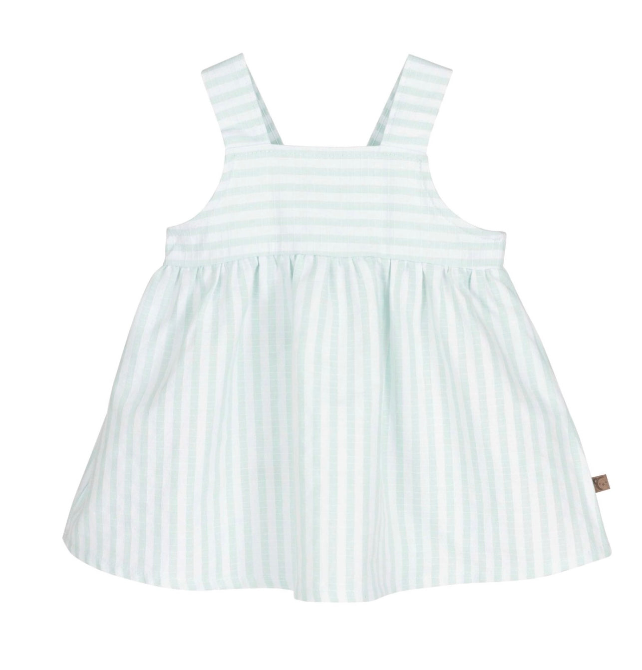 Vestido às riscas com alças ajustáveis