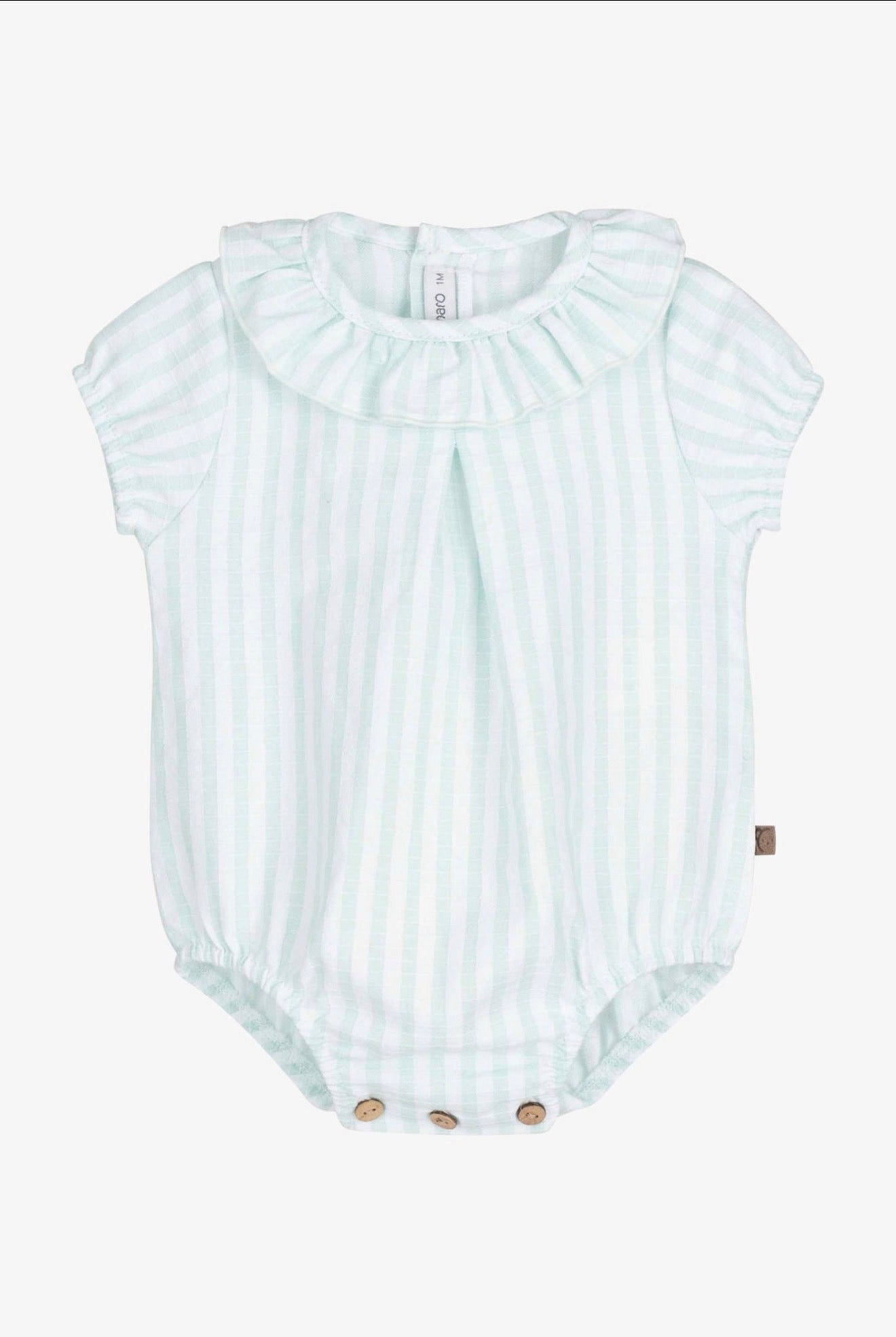 Pelele em algodão às riscas