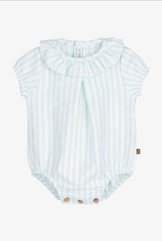 Pelele em algodão às riscas